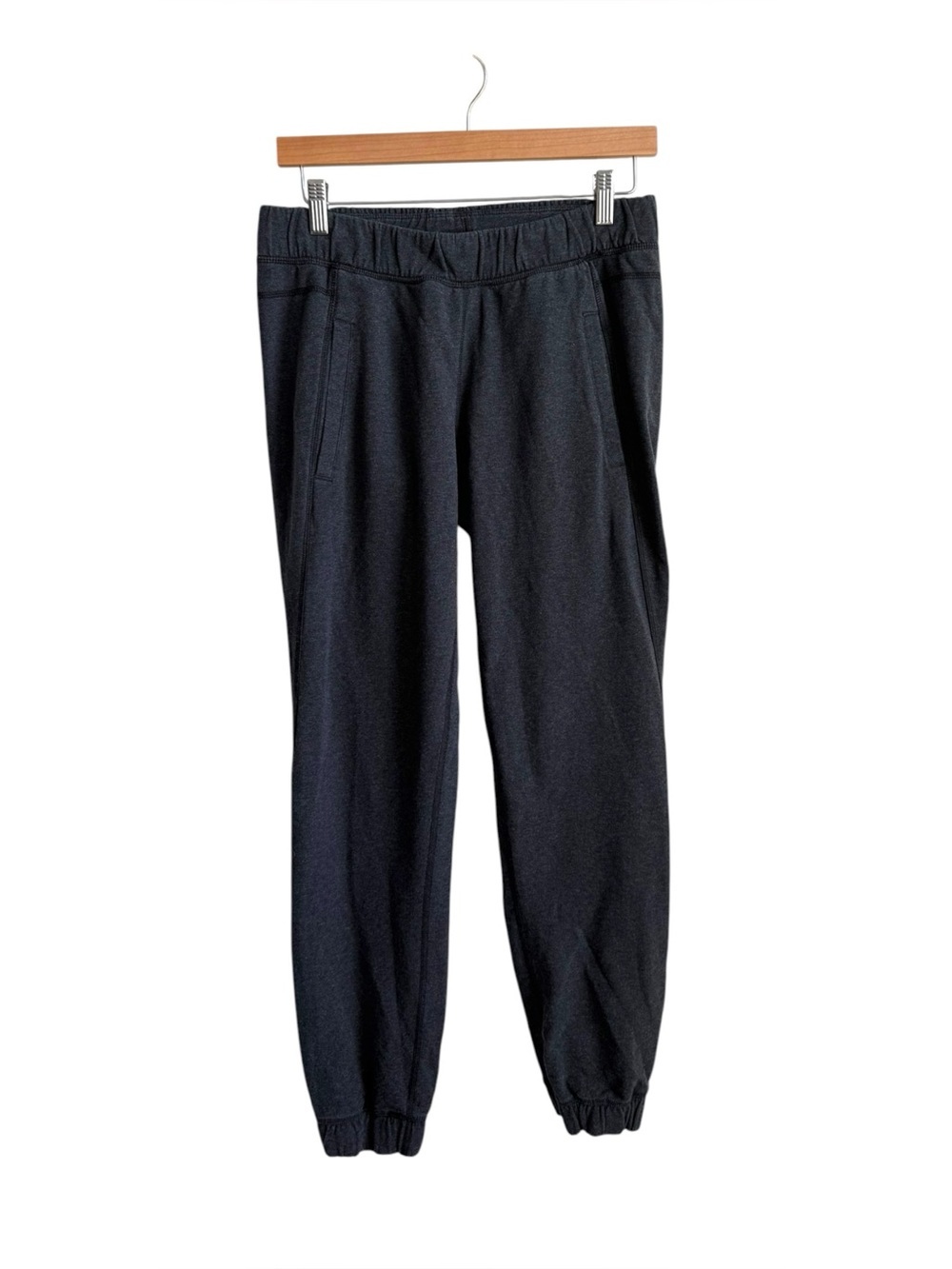 Lululemon Charcoal Gray Jogger Sweatpants Pockets Pull On Women's Size 6